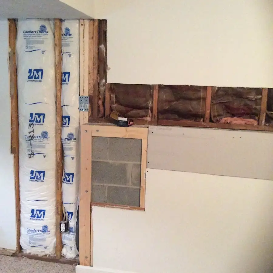 Wall insulation replacement during Structural Drying in Donaldsonville